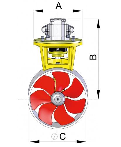 Foto a scopo illustrativo / Sample Photo - VETUS HYDRAULIC BOW THRUSTER 55 KGF INCL. 3.5 KW HYDRO MOTOR